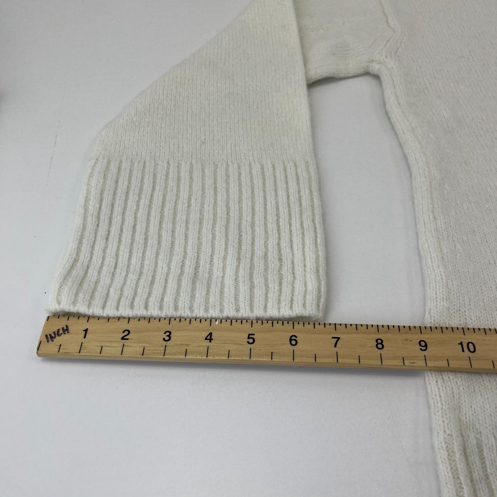 Sweaty Betty Alpine Wool Crew Neck Jumper Sweater in Lily White size S Alpaca