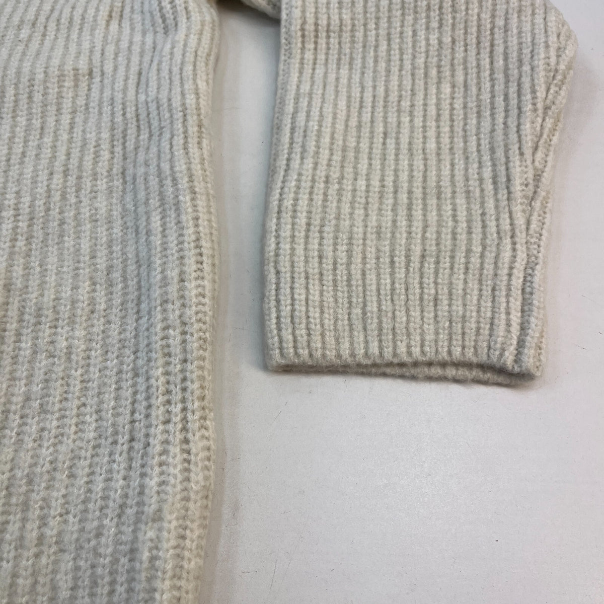 M&S Marks & Spencer Men's Luxury Cardigan XL Off White Ecru Cable Knit Wool Mix