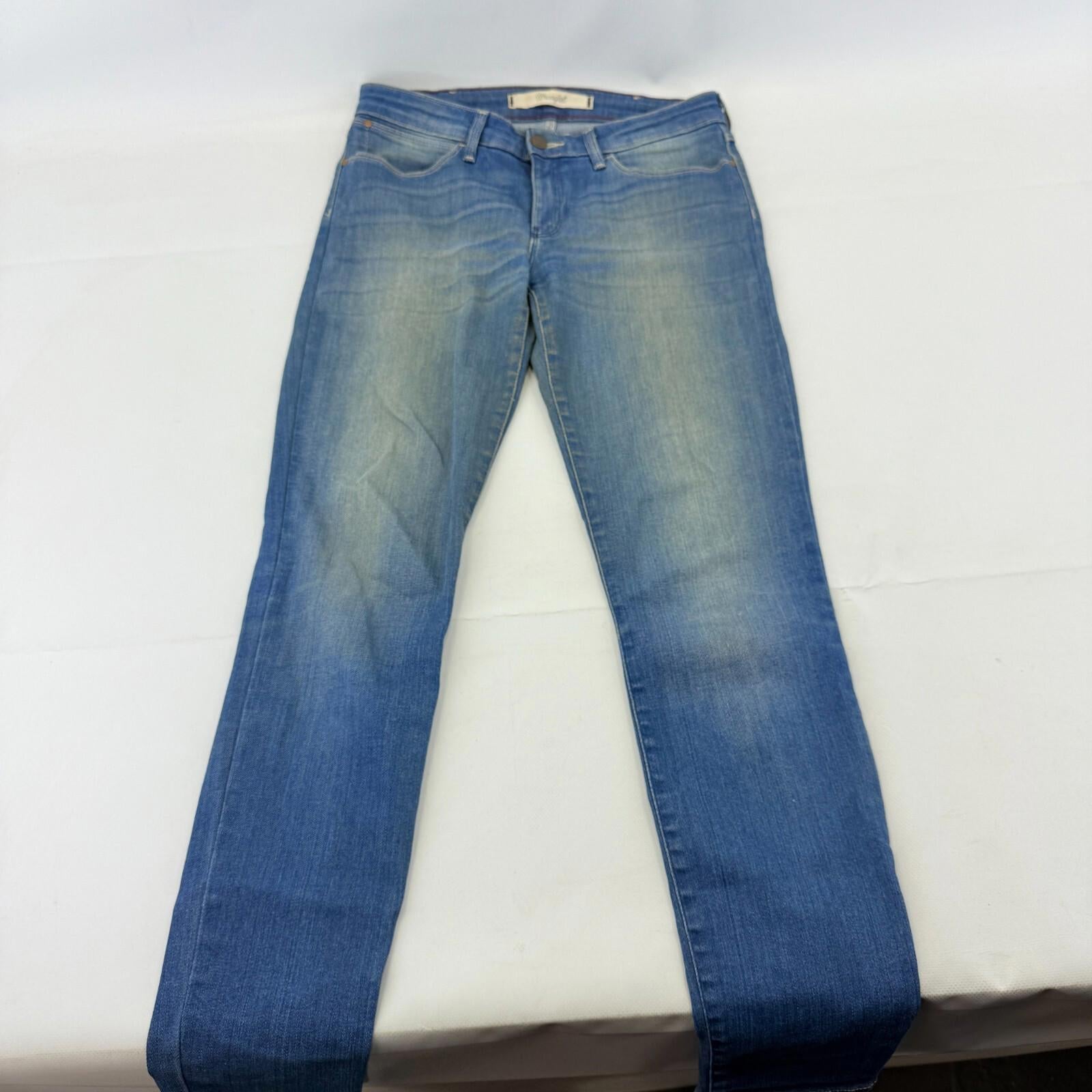Wrangler Womens Corynn Skinny Jeans W28 L32 Mid Blue Denim