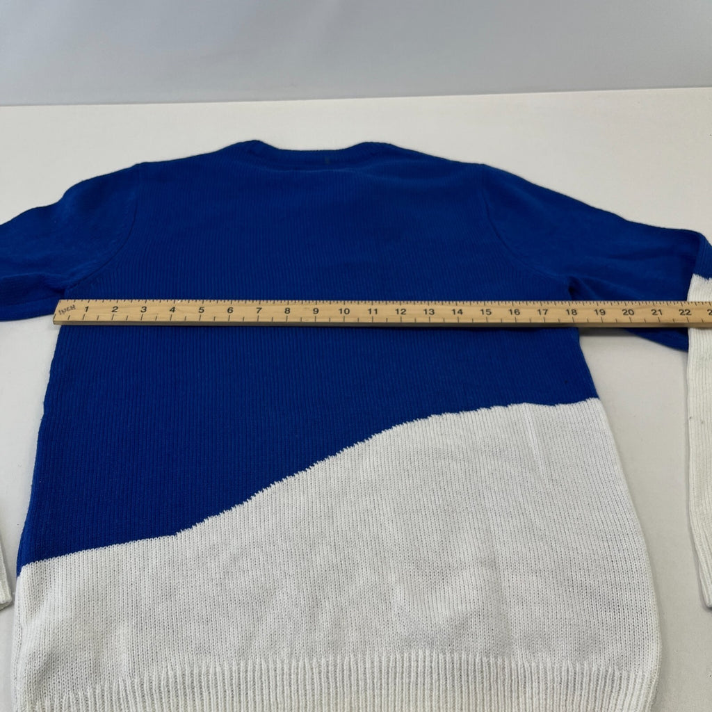Next Snowman on a Snowboard Christmas Jumper size Small Unisex - Blue/White