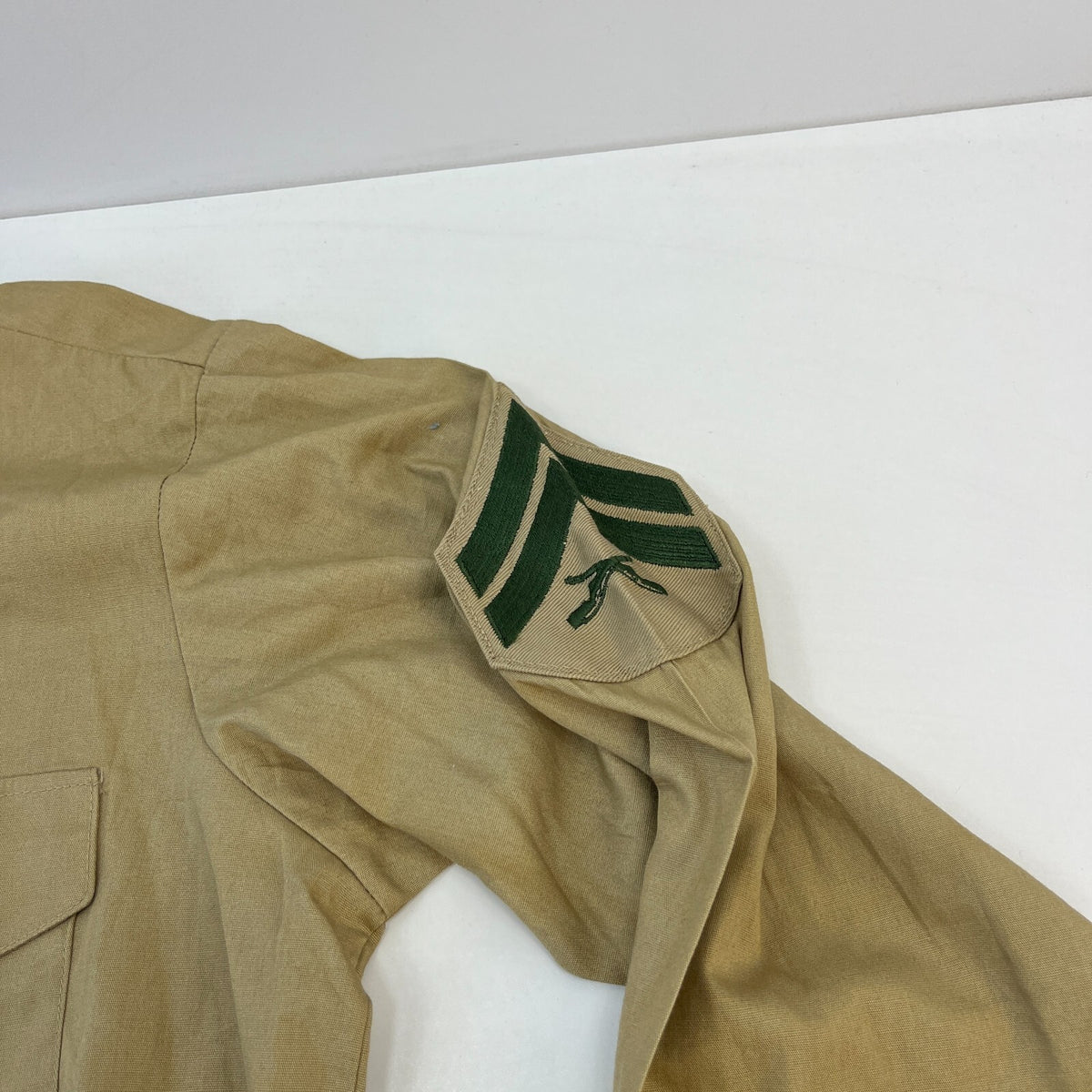 Vintage US Marines USMC Twill Workwear Shirt Long Sleeve Military size Large
