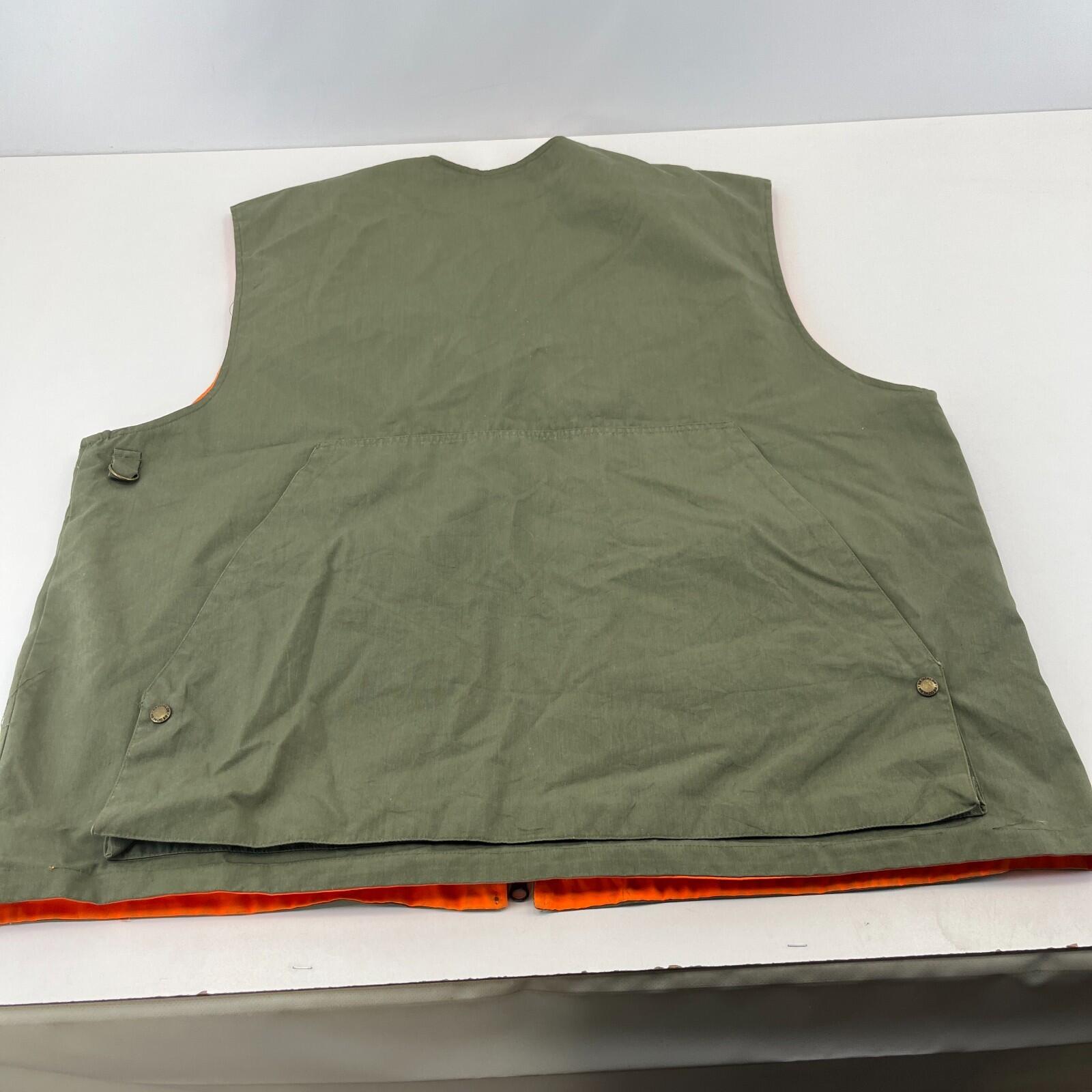Geo Logic Men's Reversible Green/Orange Shooting Vest Gilet Body Warmer size 3XL