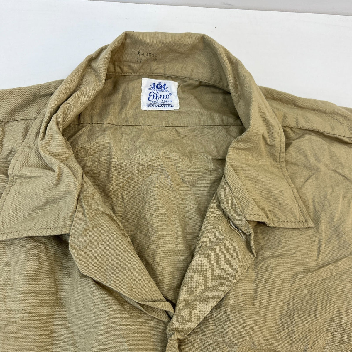 Vintage Elbeco USMC Marines Workwear Twill Shirt Short Sleeve US Military XL