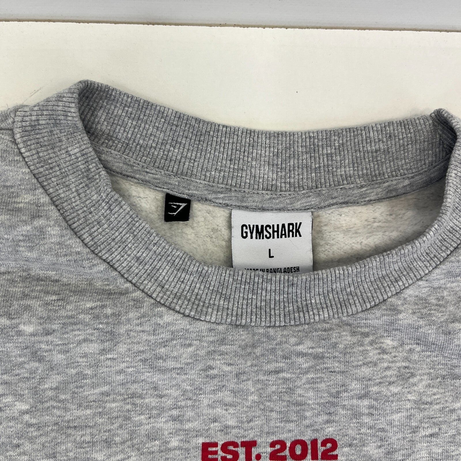 Gymshark Lifting Essentials Grey Pullover Sweatshirt size Large Oversized