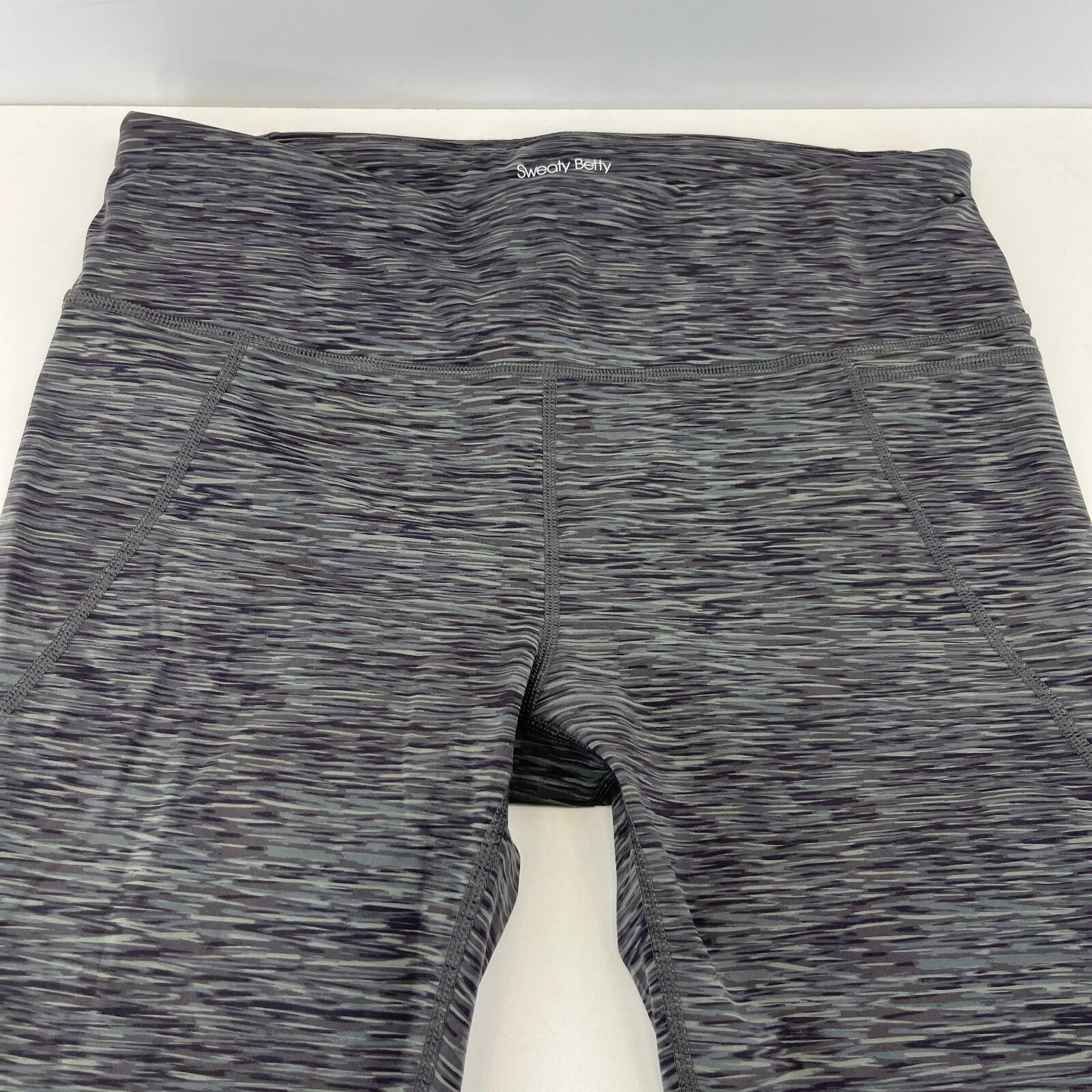 Sweaty Betty Power 7/8 Leggings size L Green Micro Camo Print Gym Yoga Run