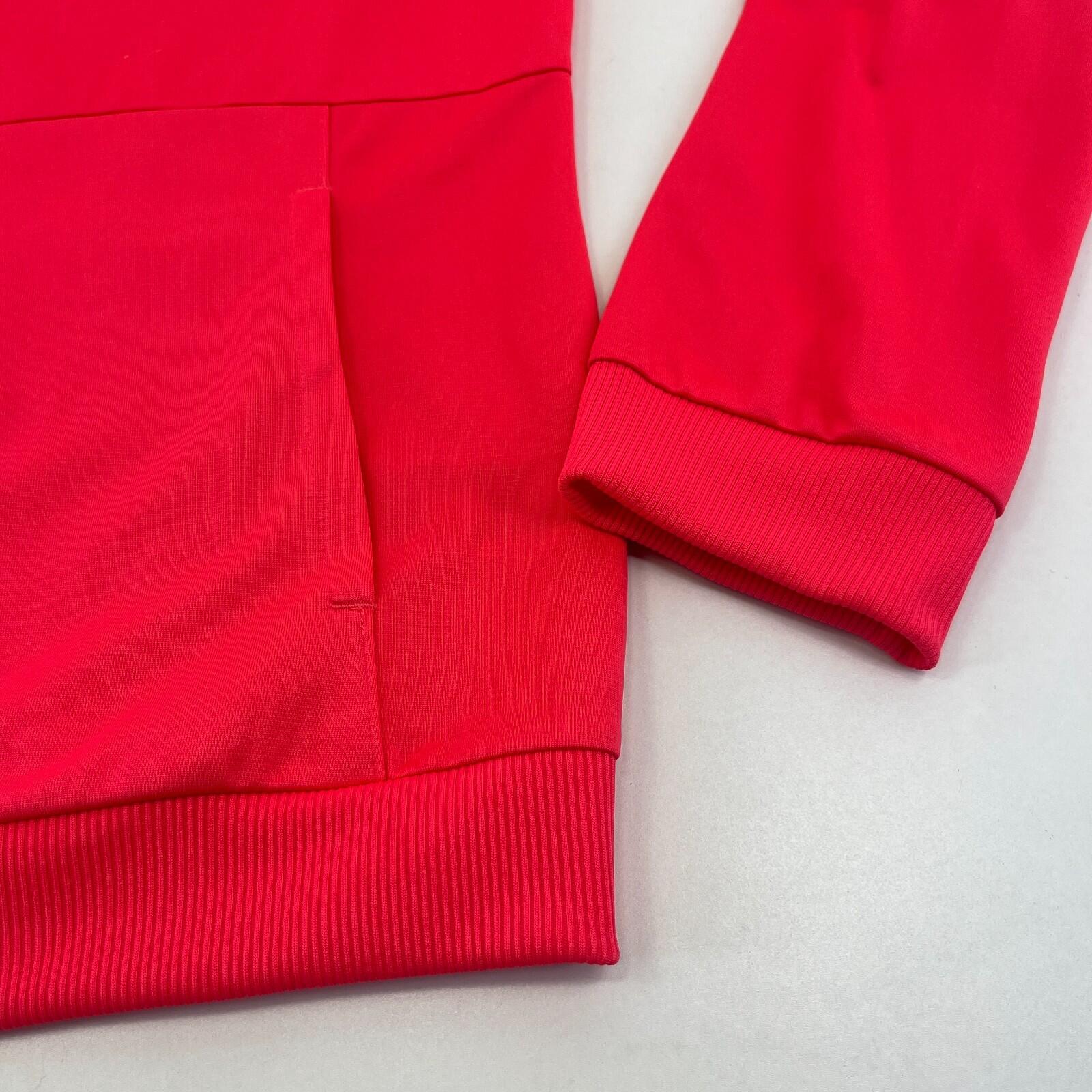 Adidas Women's Bright Pink Track Jacket size 12/14 Zip Athletic Casual