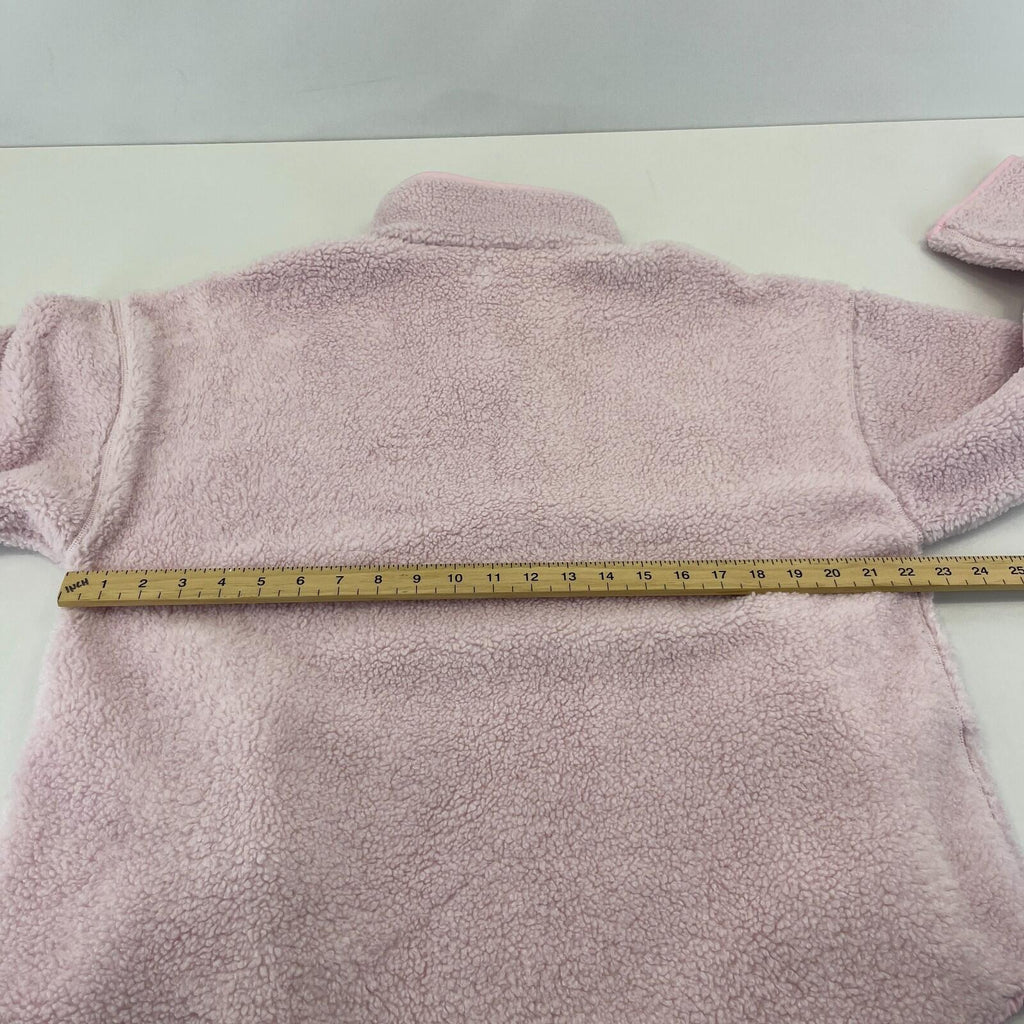Sweaty Betty Plush Frost Pink Heavy Fleece Long Sleeve Half Zip Size M/12
