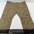 Kam Cargo Trousers Pants with Zip Off Legs Khaki Brown size 48R L32"