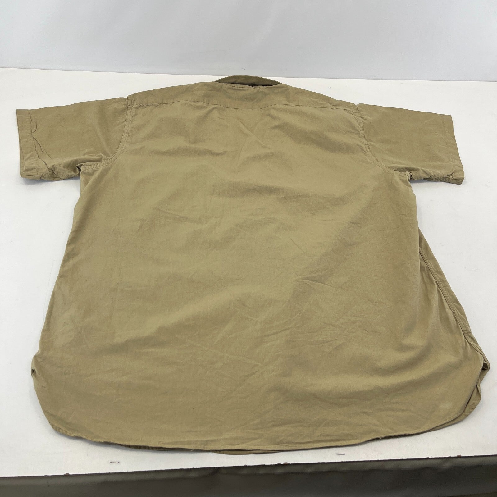 Vintage Elbeco Reeves Khaki Sanforized Poplin Workwear Shirt US Military XL