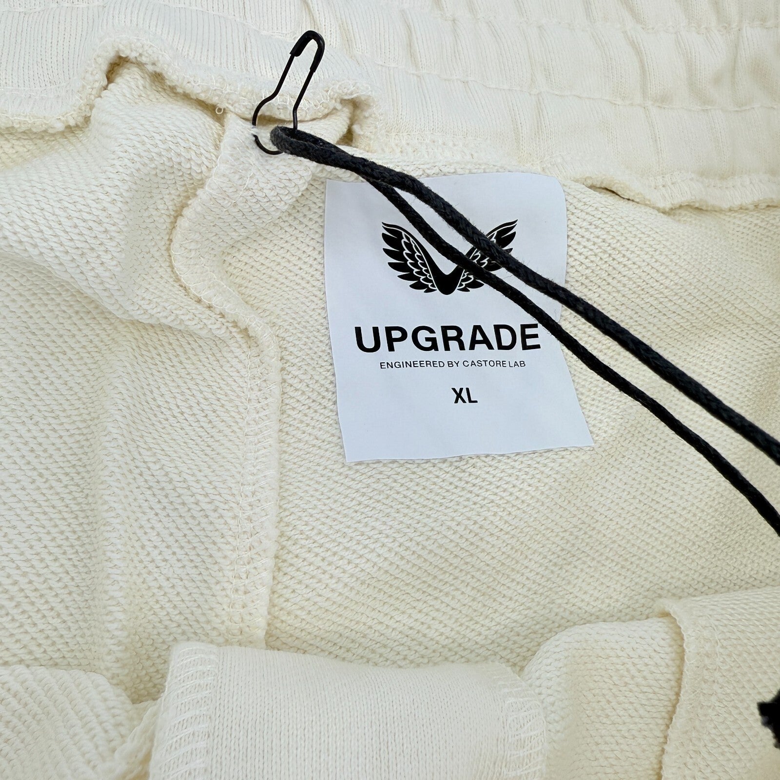 Castore Upgrade Mens Active Reverse Weave Joggers in Cream size XL New with Tags