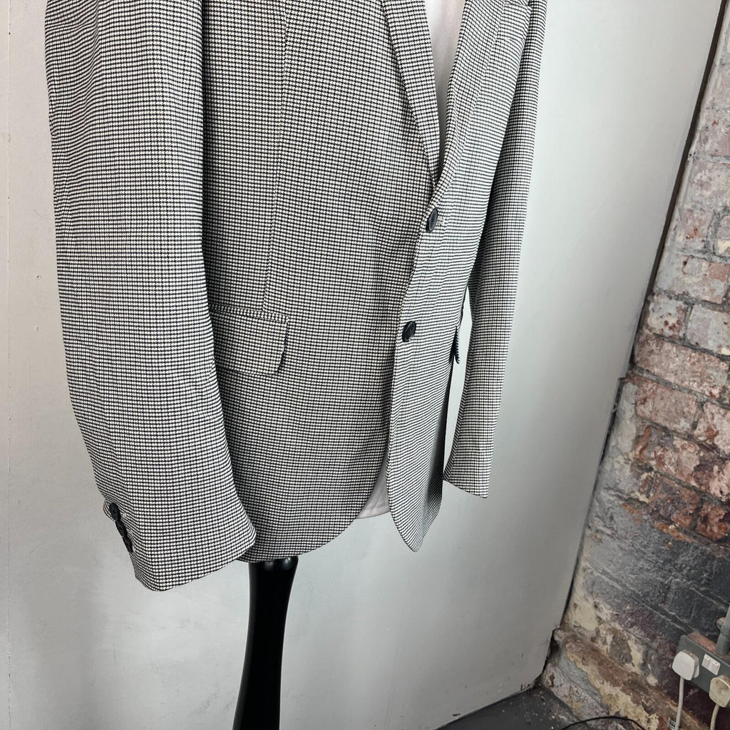 Ben Sherman Men's Black & White Houndstooth Blazer Jacket Men's size 44R
