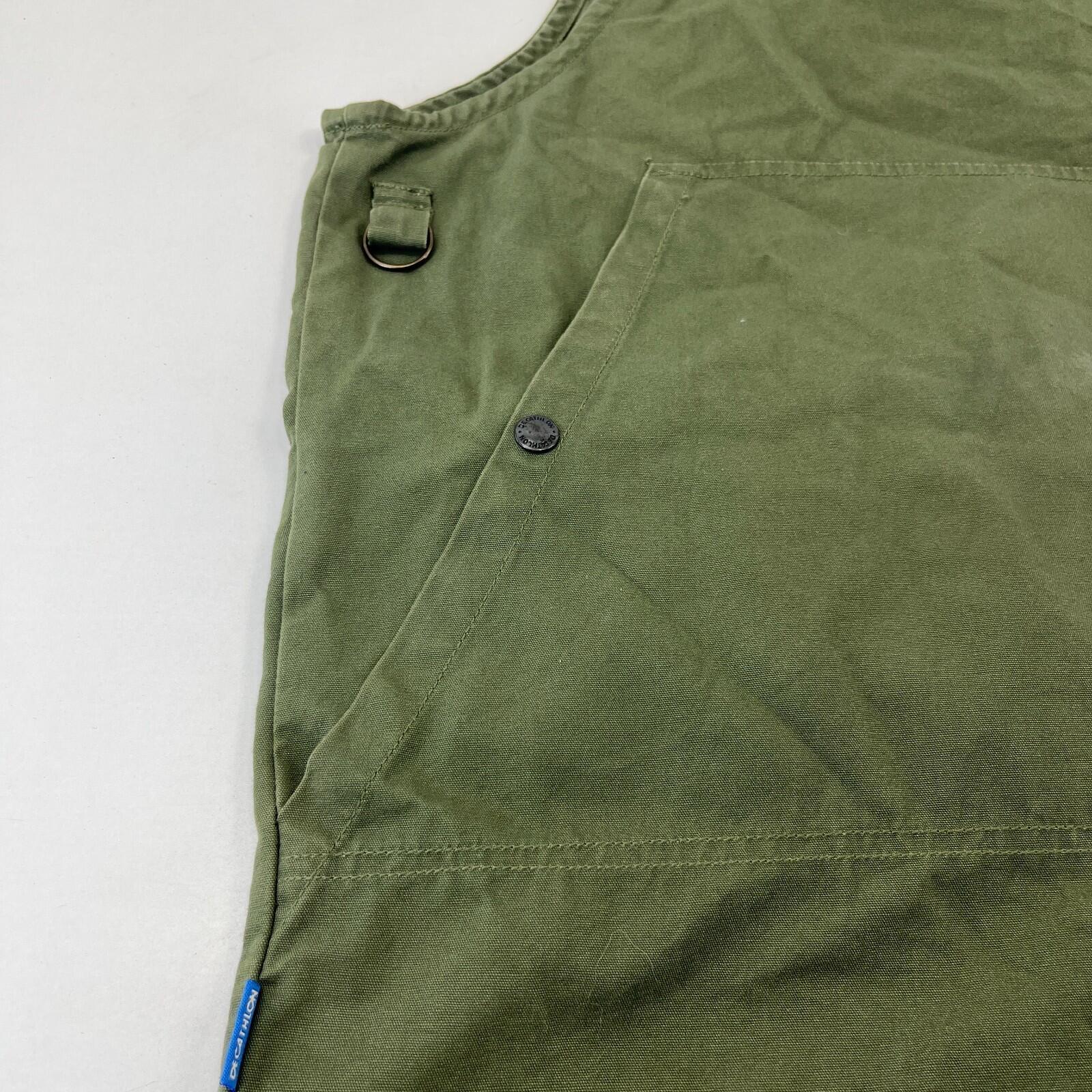 Decathlon Men's Shooting Vest in Olive Green Cotton Canvas size 4XL