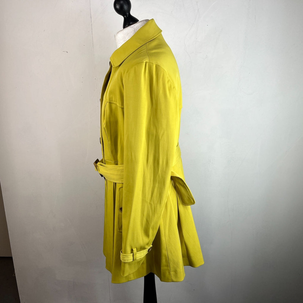 F&F Belted Trench Coat in Mustard Yellow Women's size 20 - VGC