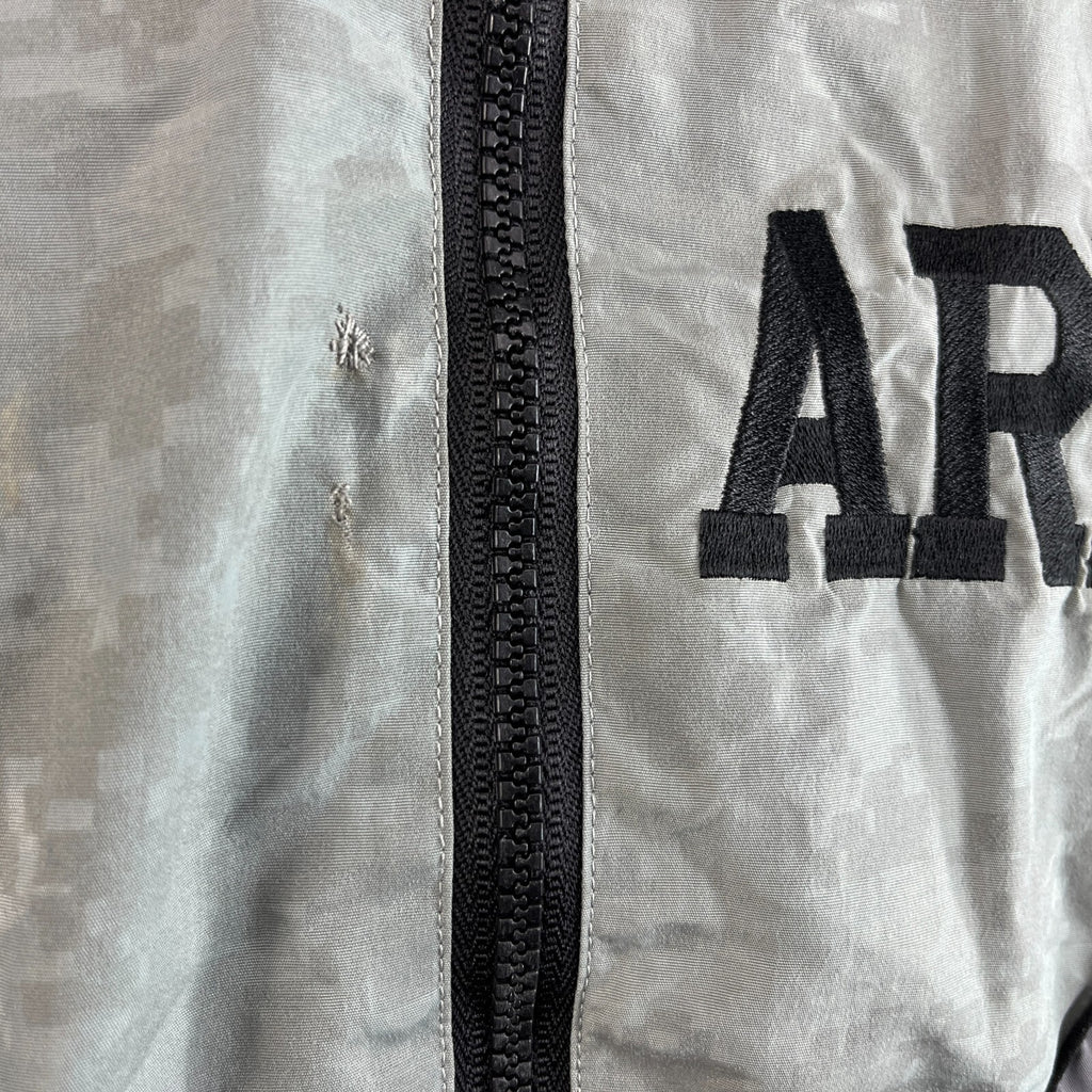 US Army Bomber Jacket Grey Digital Print Windbreaker US size Large