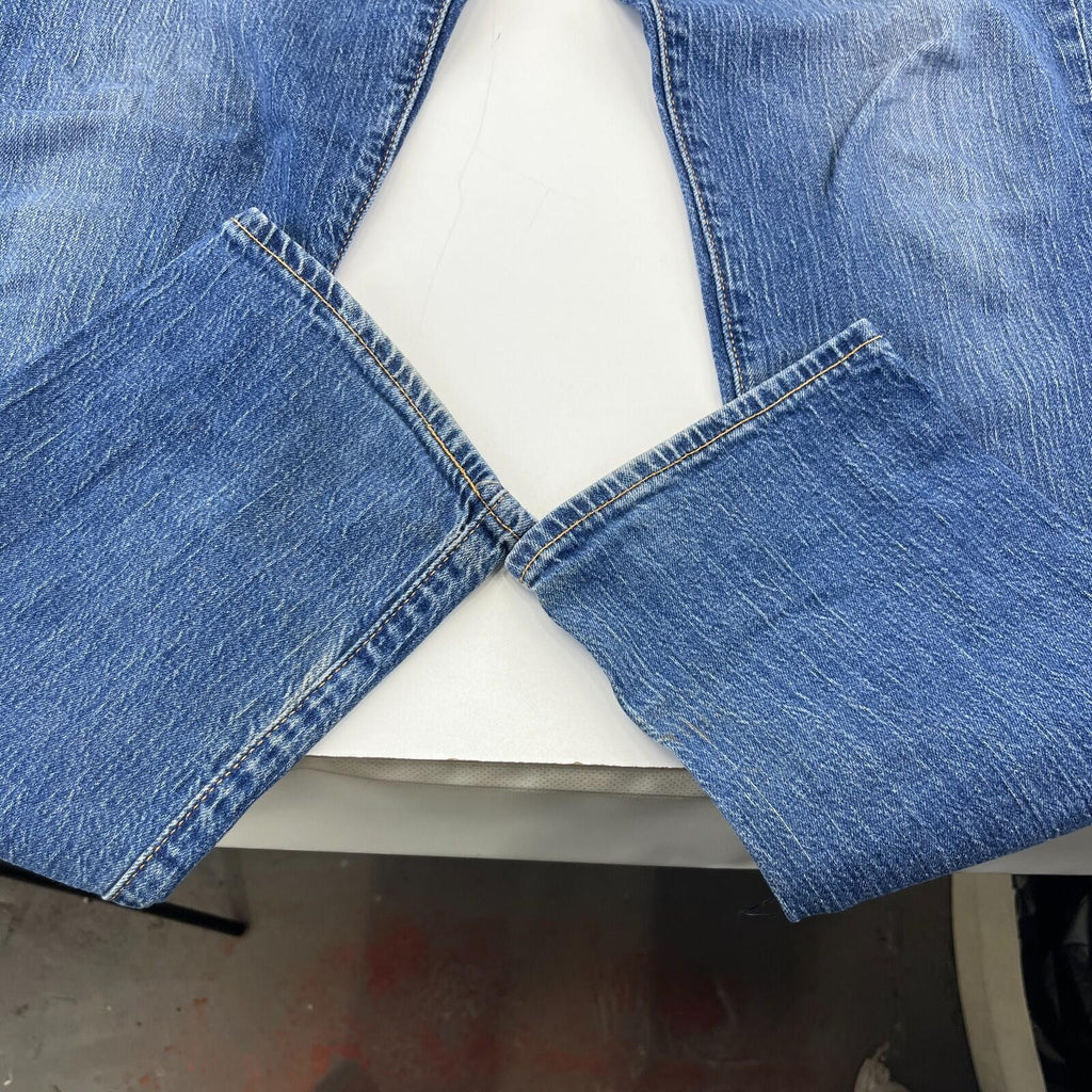 Levis 511 Premium Big E Slim Fit Jeans W34 L32 Blue Denim Straight Leg Mens