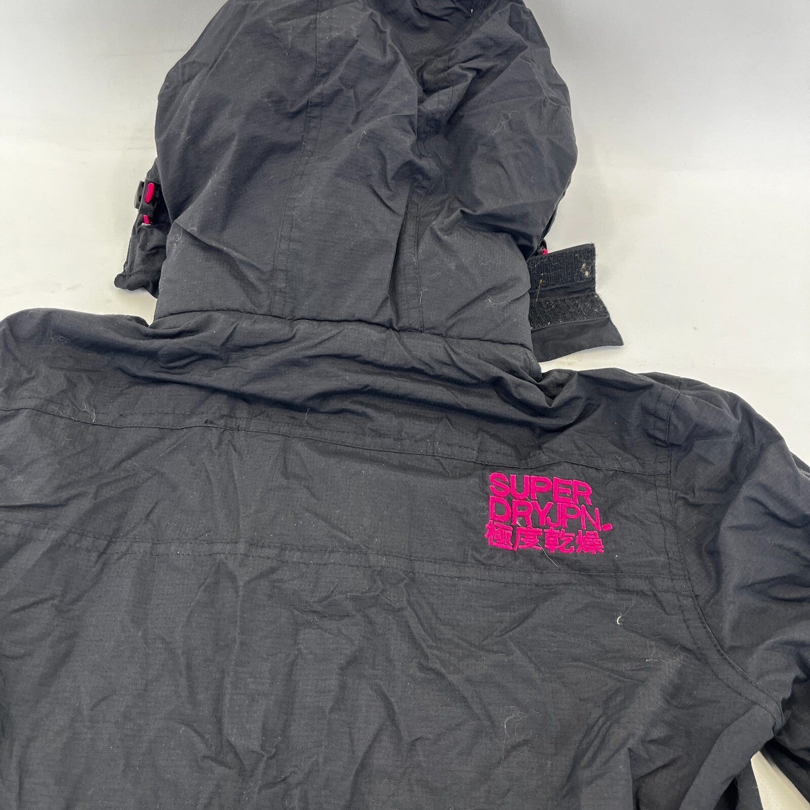 Superdry Professional Windcheater Jacket Women's size Small - Black / Pink