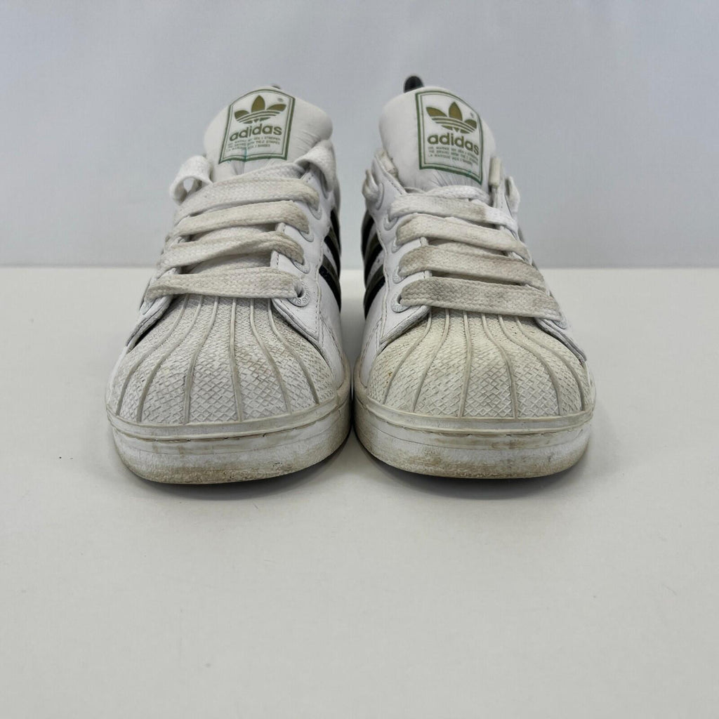 White Superstar Trainers in White & Bronze UK Women's size 5.5