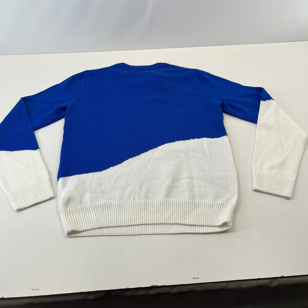 Next Snowman on a Snowboard Christmas Jumper size Small Unisex - Blue/White