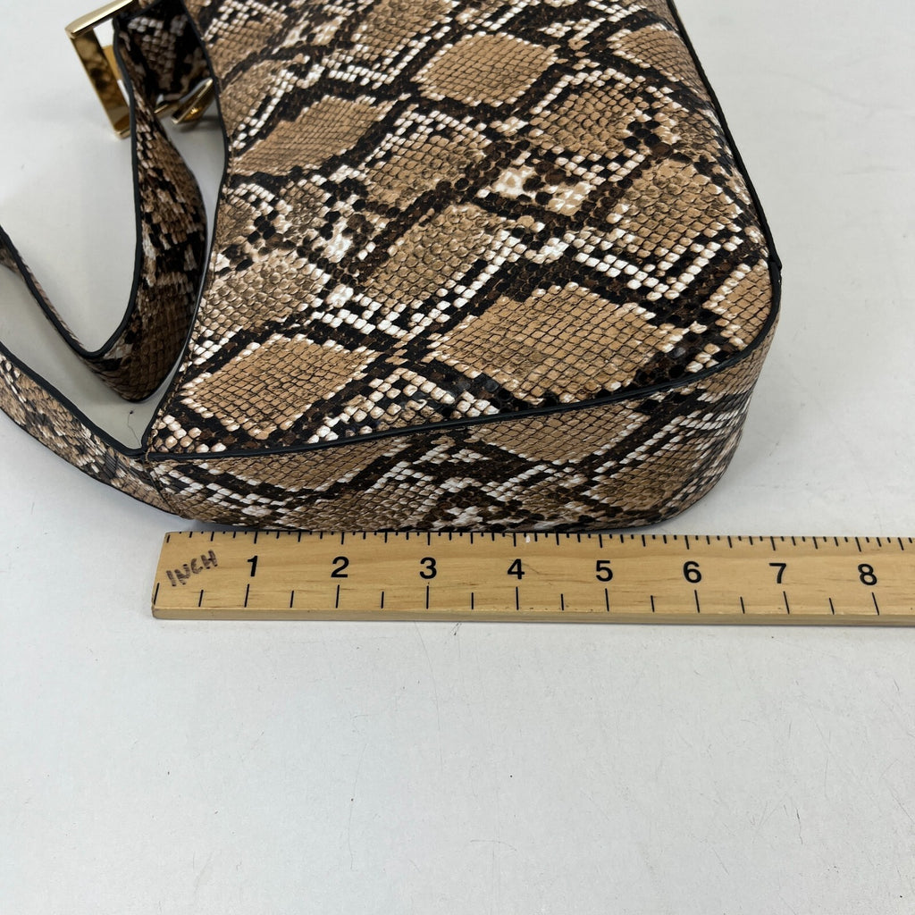 Topshop Faux Snakeskin Shoulder Bag with Adjustable Strap