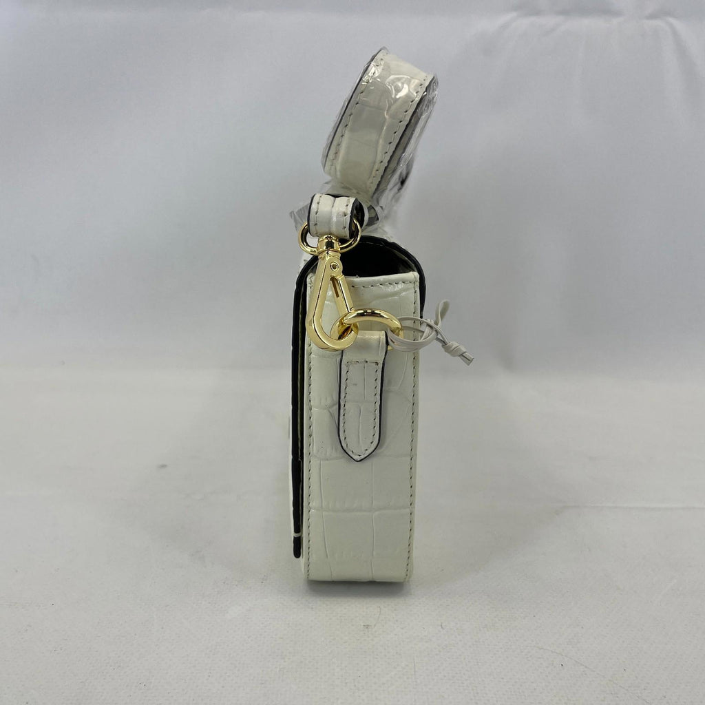 Genuine Radley Hanson Mews Handbag in White Faux Croc Small Flapover Crossbody