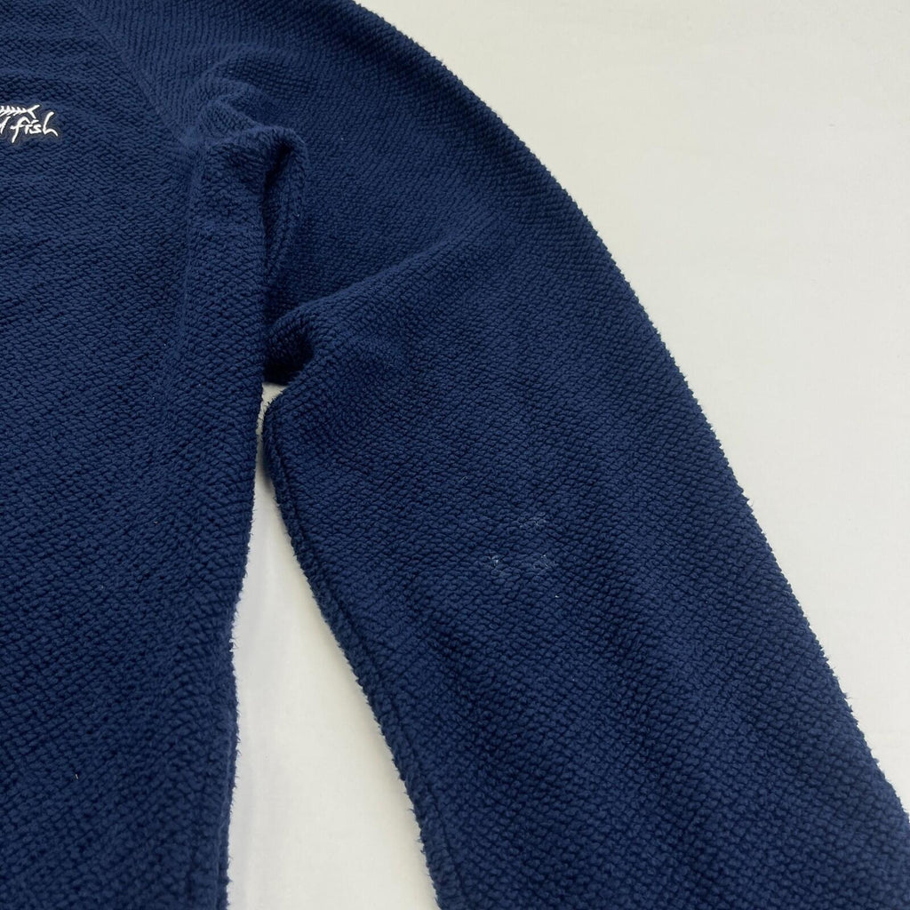 Weird Fish Men's Macaroni Fleece Pullover size XL Navy Blue 1/4 Zip
