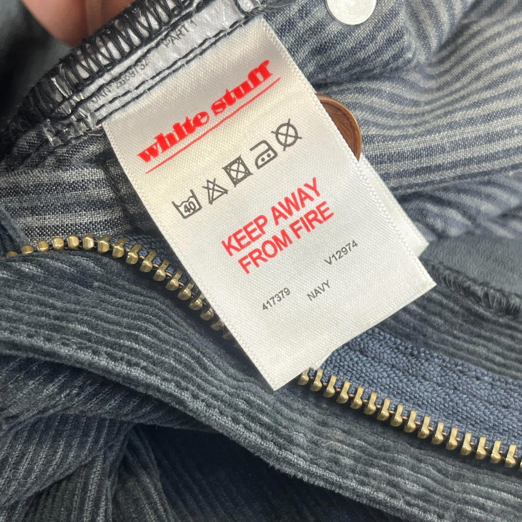 White Stuff Men's Corduroy Trousers/Jeans Straight Leg Dark Blue size 34R