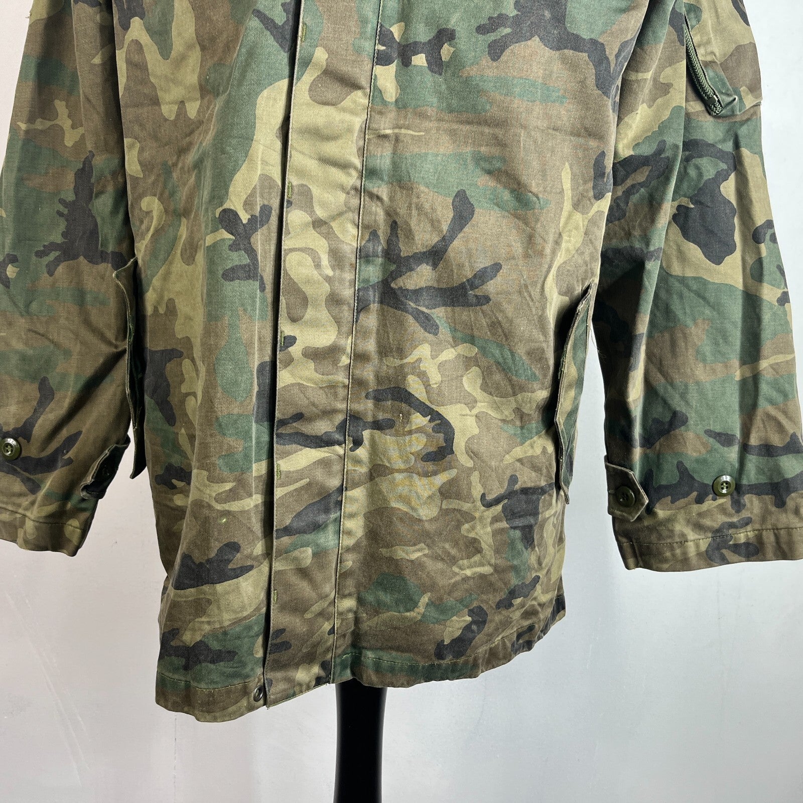 Spanish Military Army Issue Waterproof Combat Jacket Woodland Camouflage size L