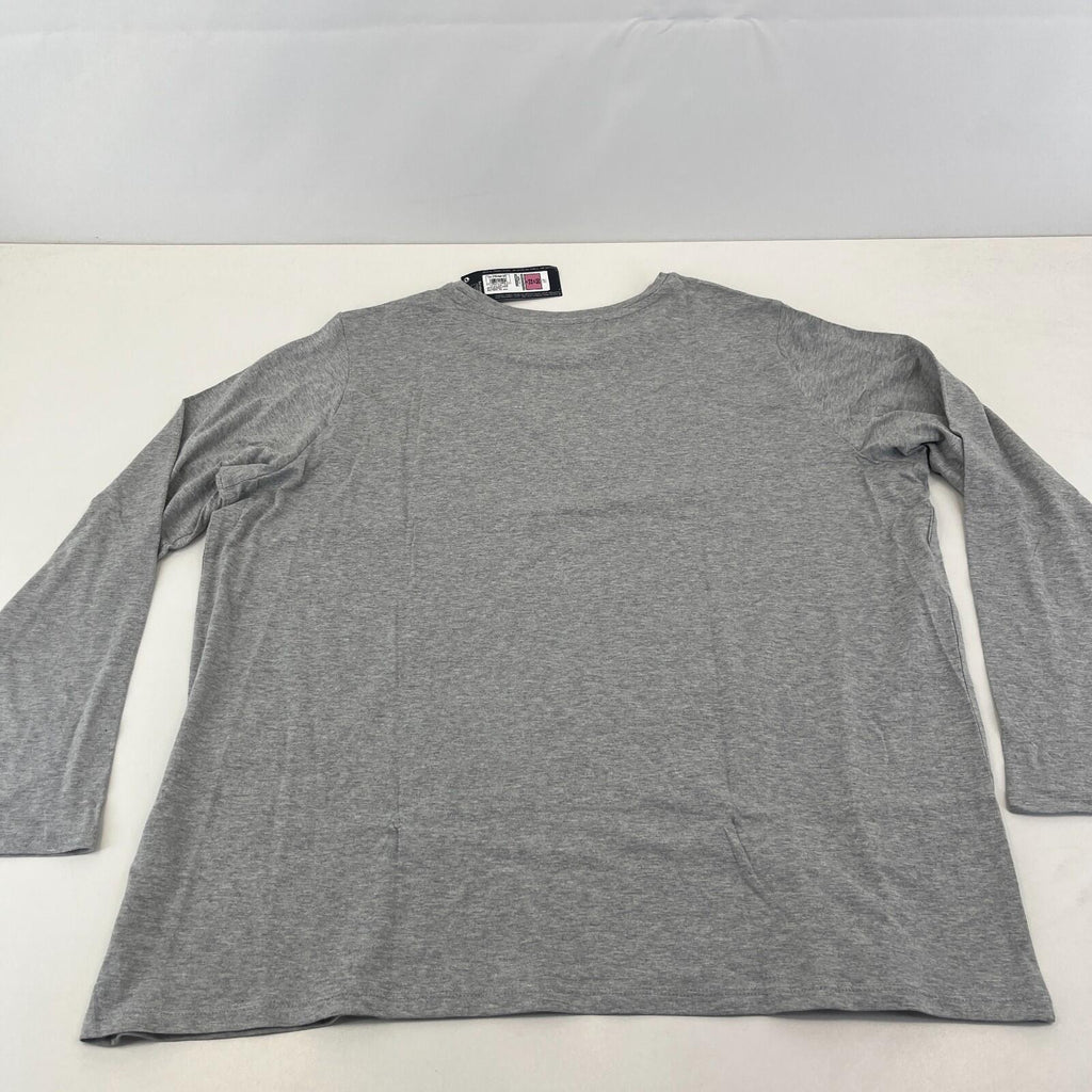 M&S Collection Women's Crew Neck Pullover Top Grey Long Sleeve size 22
