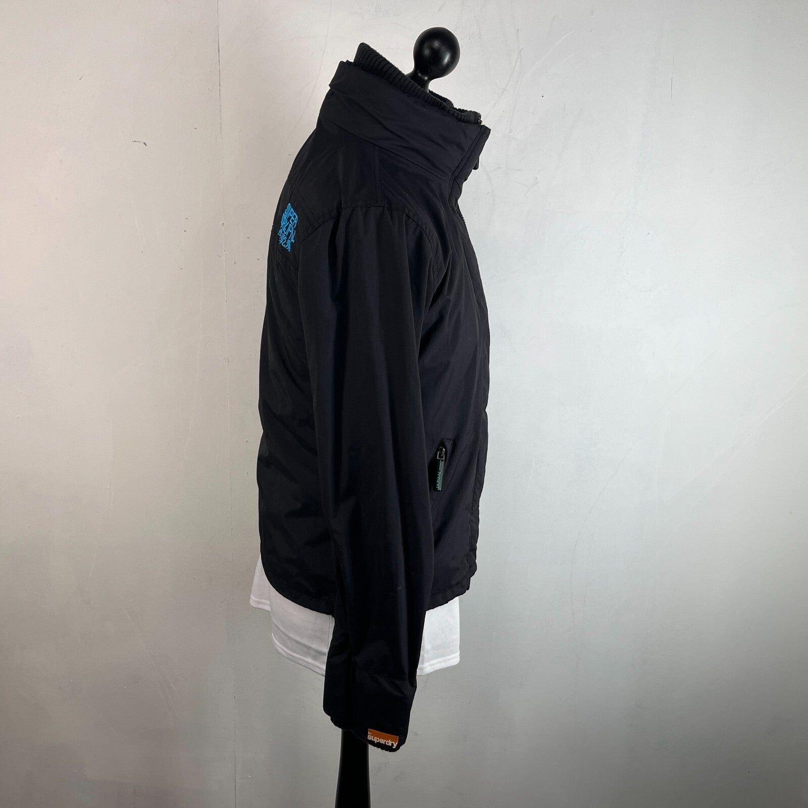 SuperDry Women's Windcheater Jacket in Black & Blue size XL