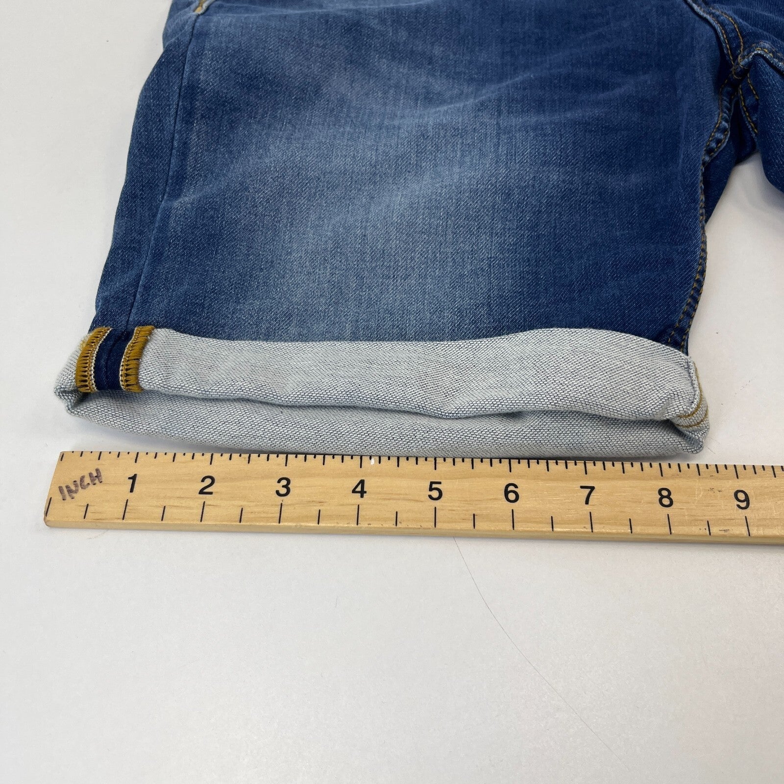 Jack & Jones Men’s Blue Slim Fit Denim Shorts Turn-Up Leg size M - W32"