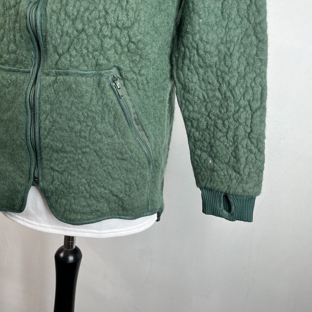 Vintage Dutch Army Fleece Jacket Olive Green size Medium