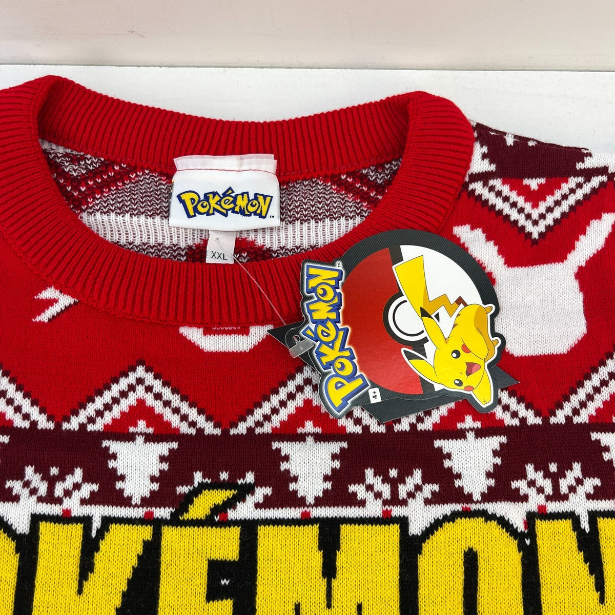 Pokémon Pikachu Christmas Jumper Sweater Red size 2XL - New with Tags