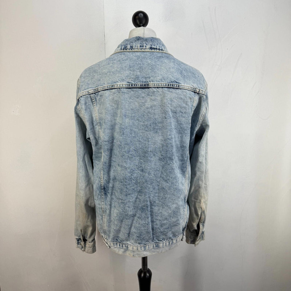 Vintage Rocawear Denim Jacket Bleach Wash Men's XL Hip Hop Y2K