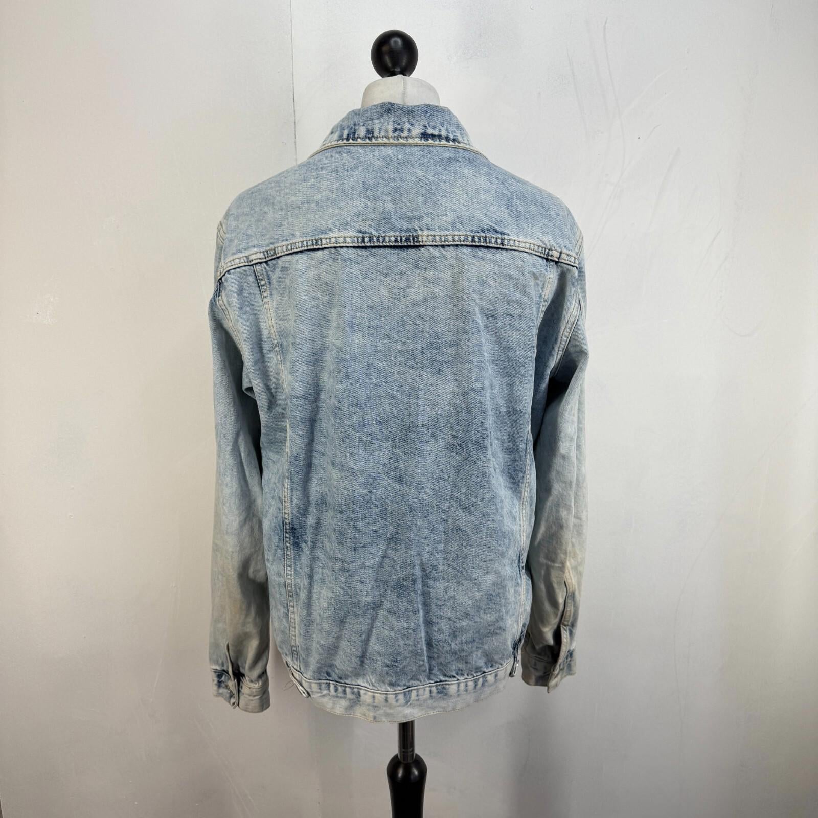 Vintage Rocawear Denim Jacket Bleach Wash Men's XL Hip Hop Y2K