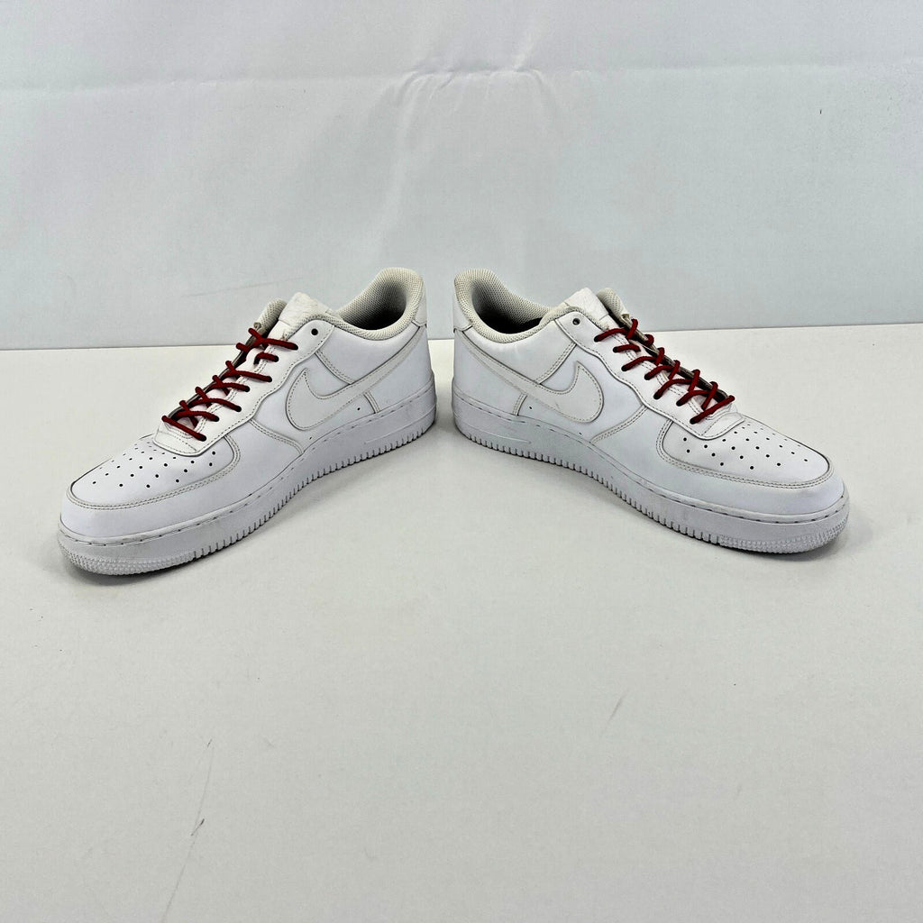 Nike Air Force 1  Trainers in White Leather UK size 11 / EU 46