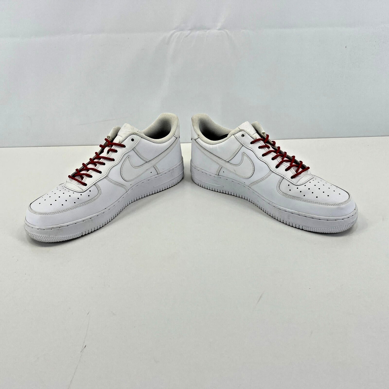 Nike Air Force 1  Trainers in White Leather UK size 11 / EU 46