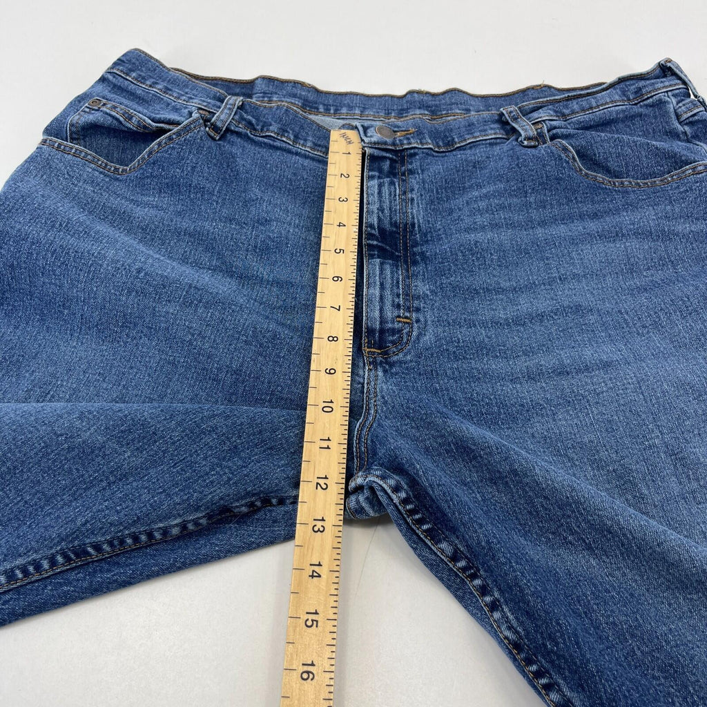 Wrangler Men's Blue Straight Leg Stretch Denim Jeans W42" L30"