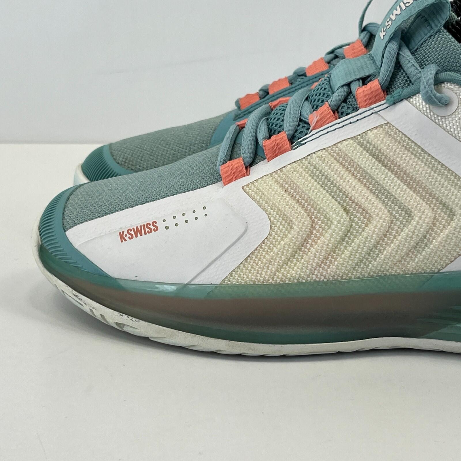 K-Swiss Ultrashot 3 Tennis Shoes in Turquoise & White - Women's size UK 5 EU 38