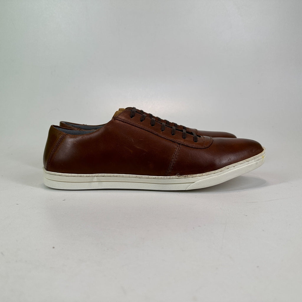 IKON Alton Tan Leather Casual Shoes with White Sole UK size 6 - NEW in Box