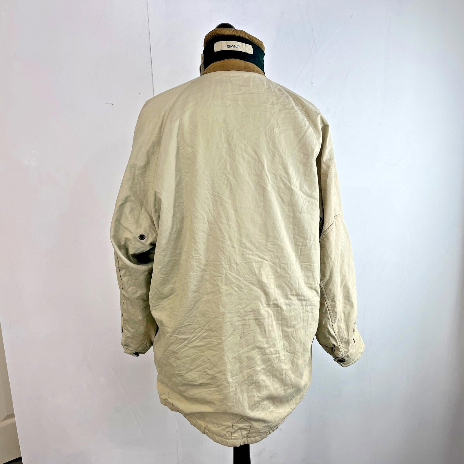 Gant "The Parka" Men's Casual Jacket Mid Length Beige Overcoat size M