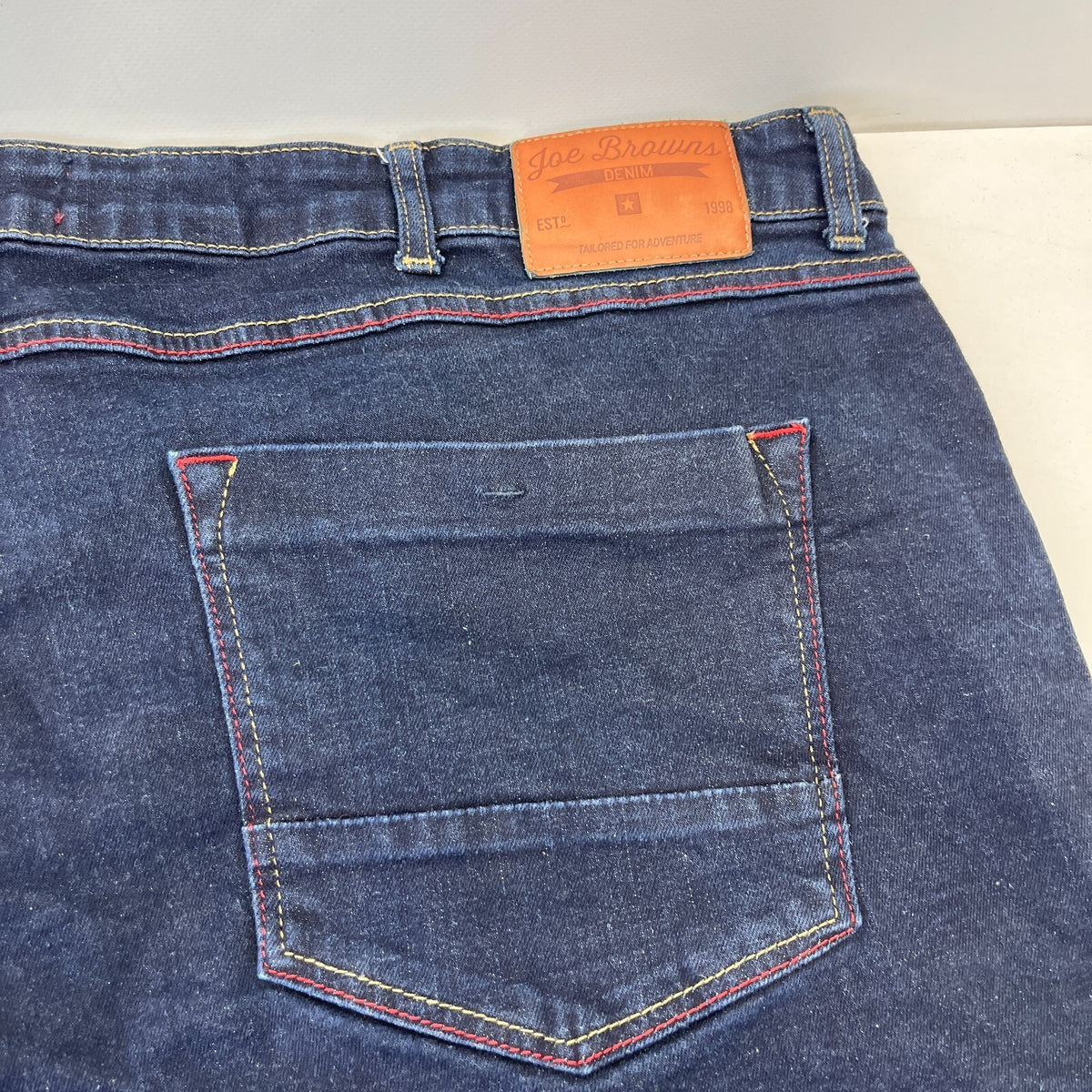 Joe Browns Dark Blue Denim Stretch Jeans Blue Cotton W48" L30"