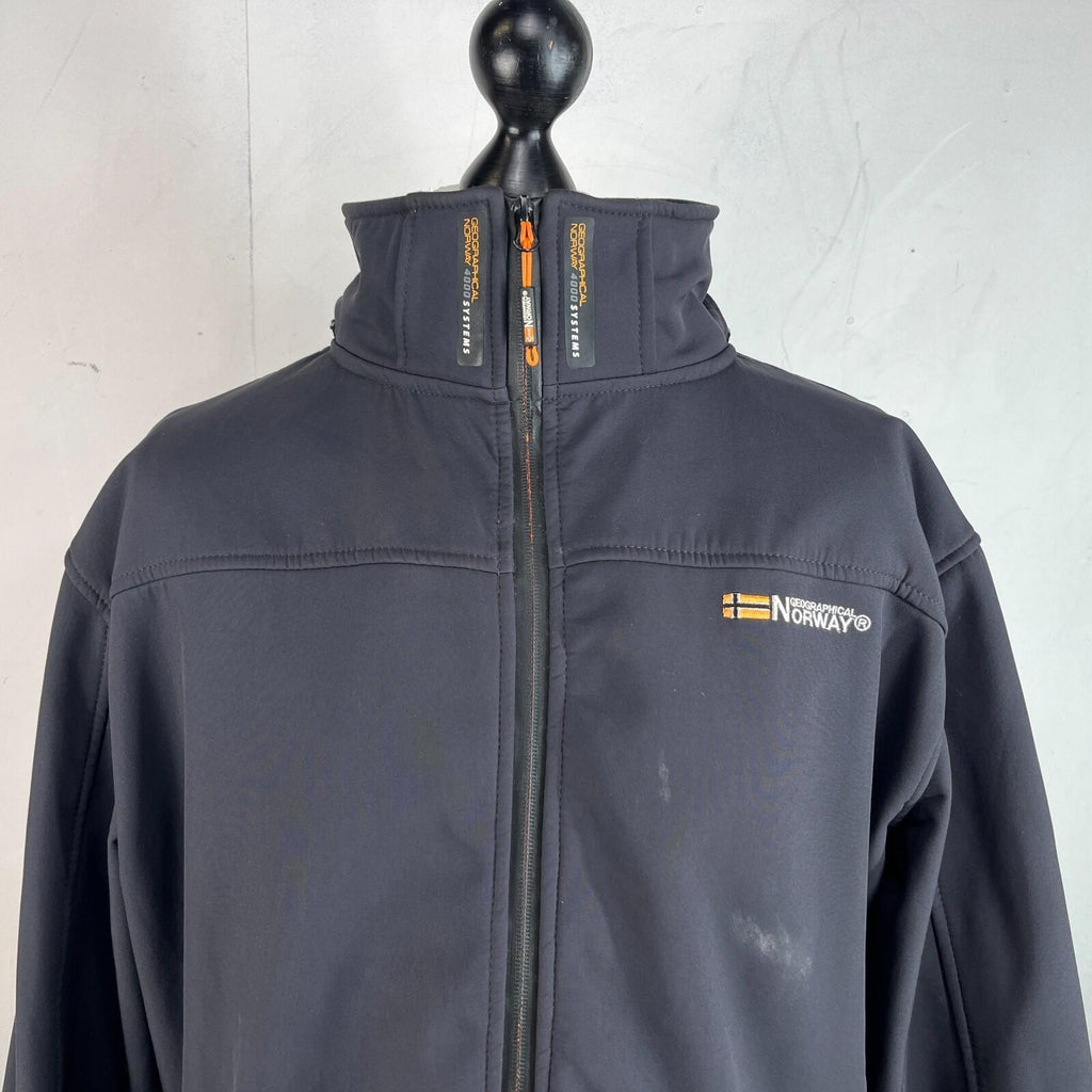 Geographical Norway Men's Softshell Jacket in Black UK size 2XL
