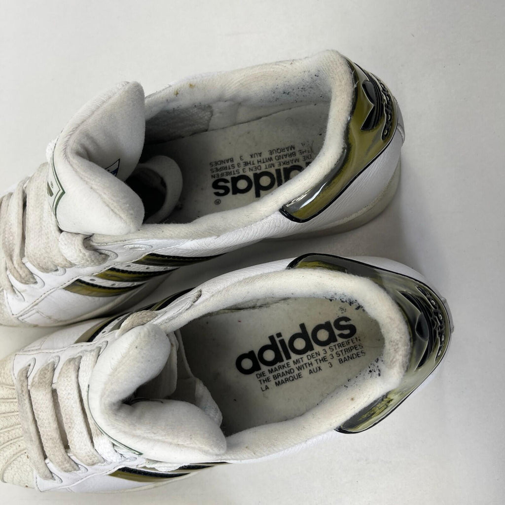 White Superstar Trainers in White & Bronze UK Women's size 5.5