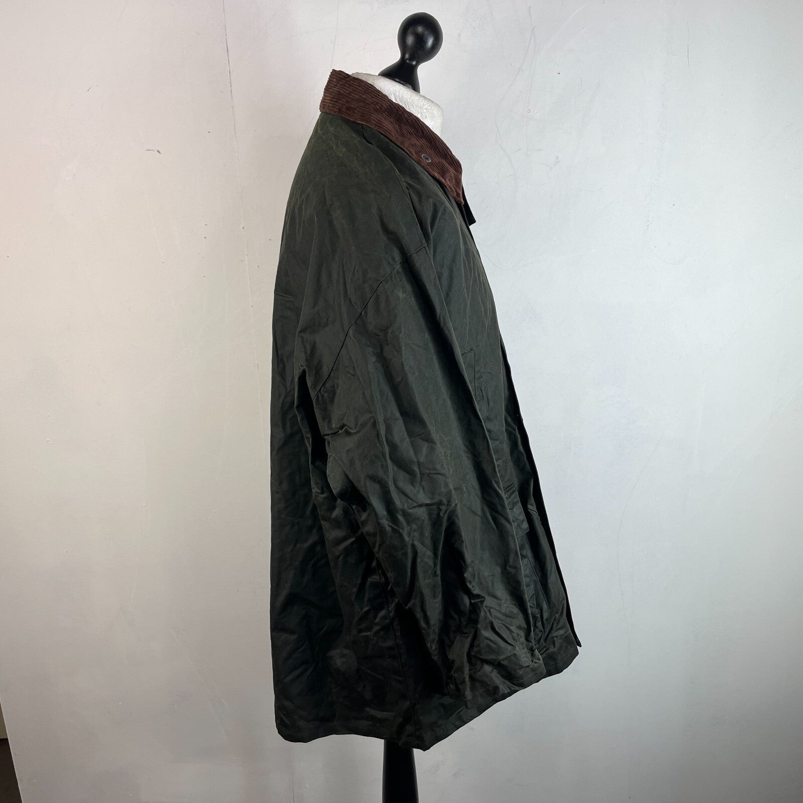 Mc Orvis Wax Jacket Mens size XL Green Waxed Coat Made in the UK