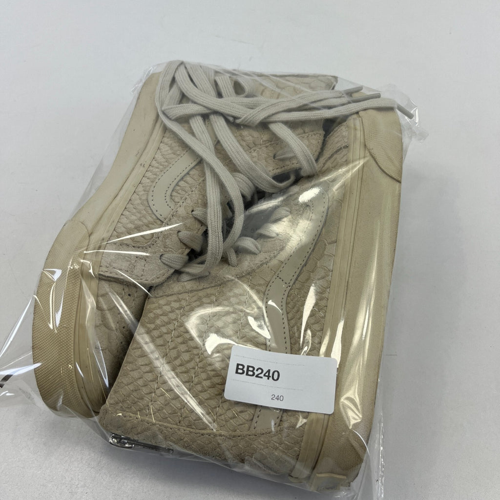 Vans Classic Hi Top Beige Suede Snake Pattern size UK 3.5 EU 36