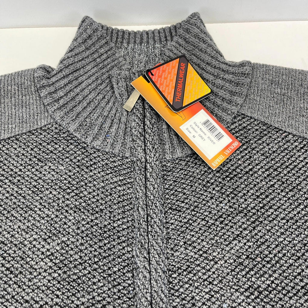 Raphael Valencino Thermal Fleece Lined Jacket Grey Long Sleeve Mens M - New