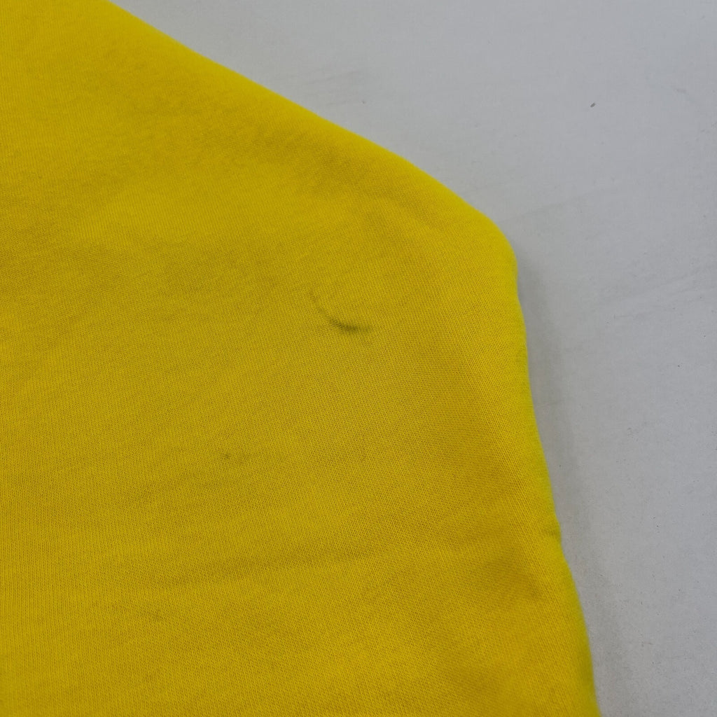 Tommy Hilfiger Mens Bright Yellow Embroidered Hoodie Sweater size XL Cotton
