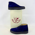 Delicious Junction Bullitt Suede Desert Boots in Dark Navy Blue size UK 7 EU 41