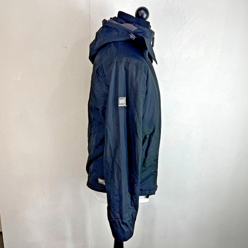 Superdry Original Windcheater Jacket Japan Men’s size Large Black Fleece Lined