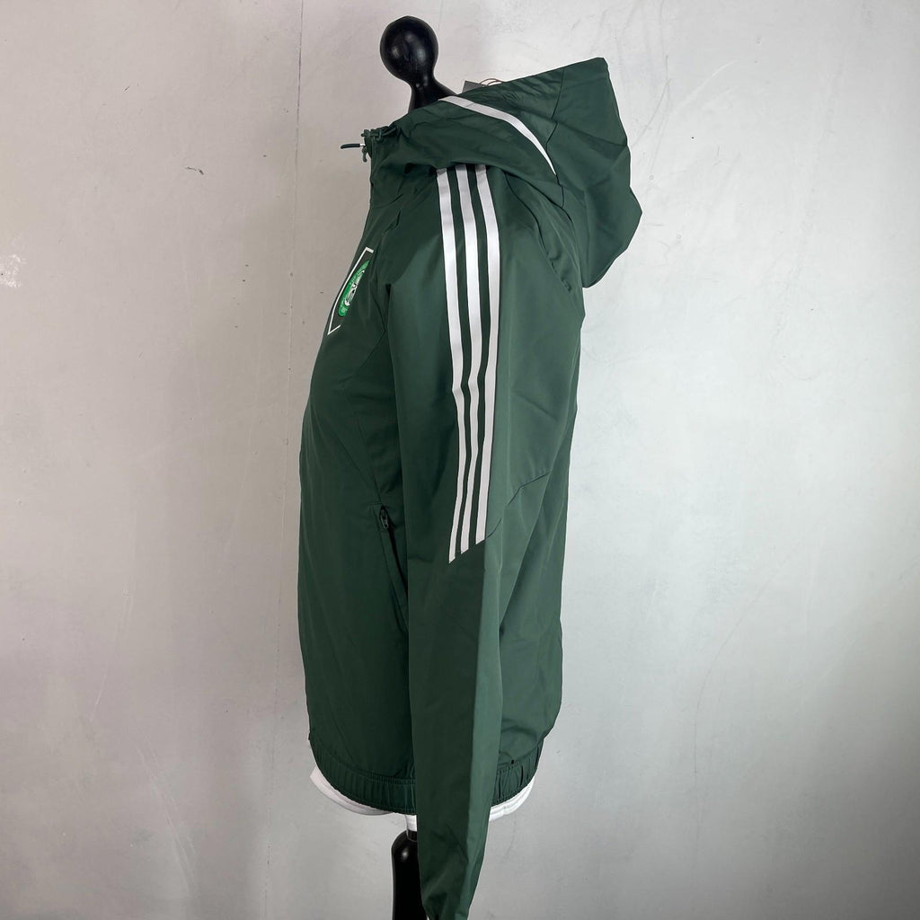 Adidas Celtic FC Waterproof Football Training Jacket Hooded size XS Oversized